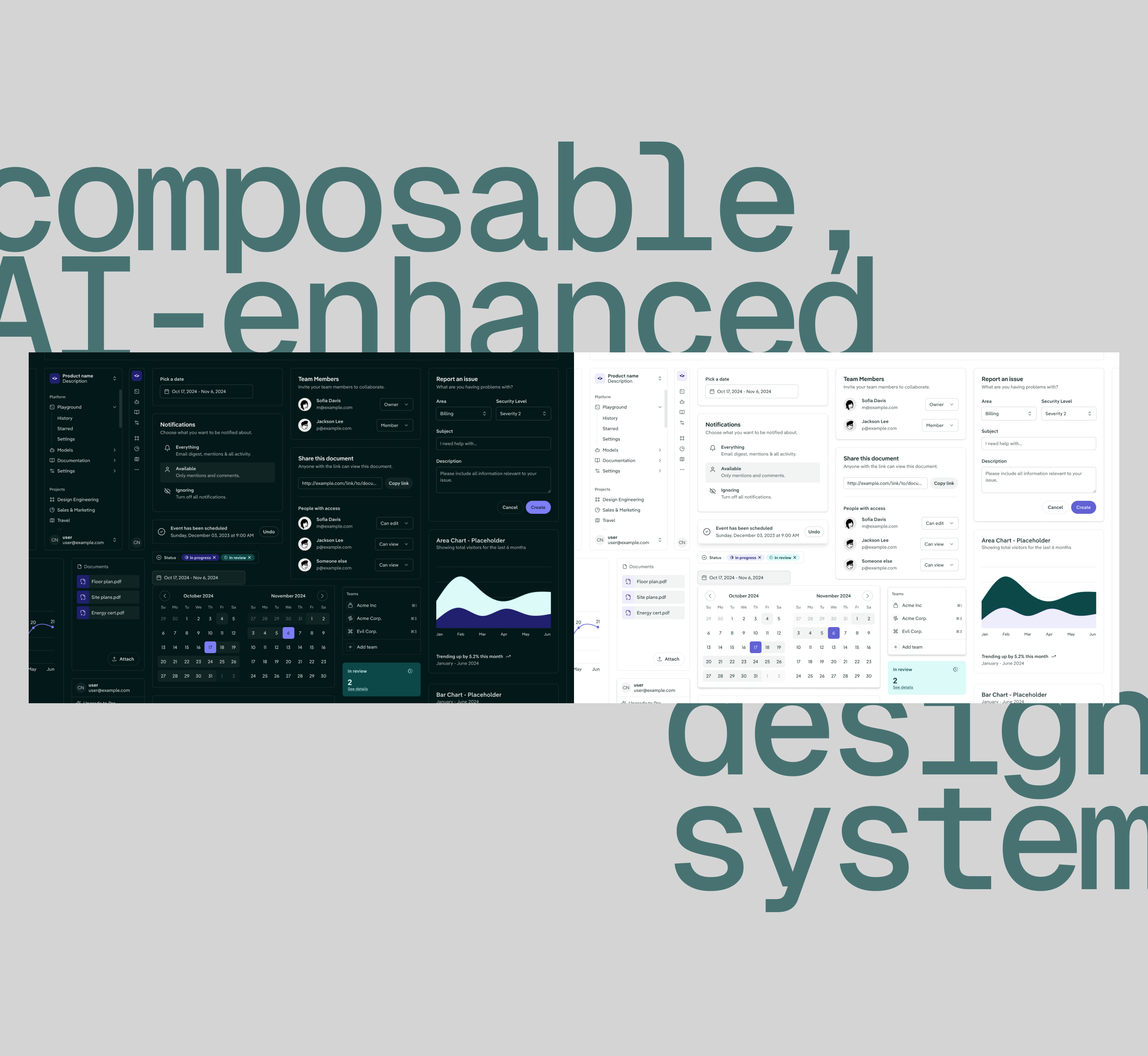 Design and dev process optimization with a composable, AI-enhanced design system